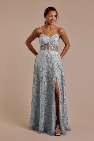 Embellished Bodice A-Line Dress | David's Bridal